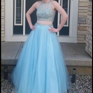 Blue prom dress
